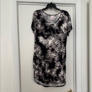 No Boundaries Black and Gray T-Shirt Dress
